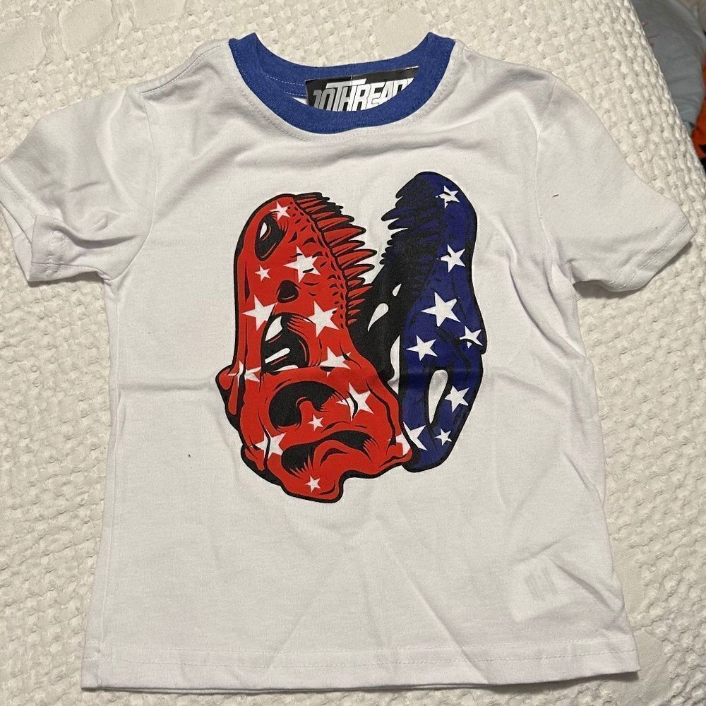 NWT Boys USA Dino Shirt Size 5
